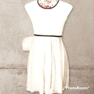 Lace and leather girls dress